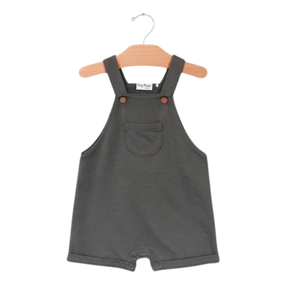 Shortie Overalls - Charcoal by City Mouse - FINAL SALE