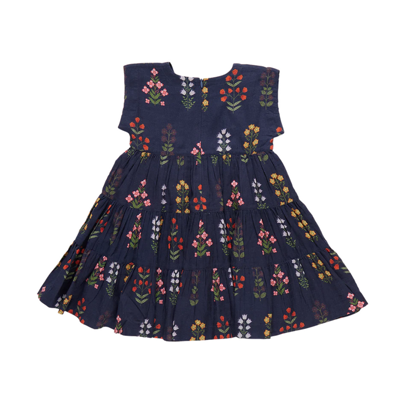 Peachy Dress - Navy Field Floral by Pink Chicken