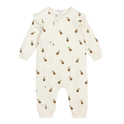 Baby Girls' Zipsuit - Wild Pineapple on Crème by miles the label. - FINAL SALE