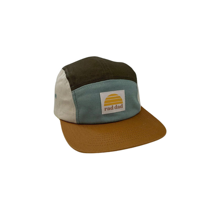 Rad Dad Five Panel Spliced Cap - Khaki by Banabae