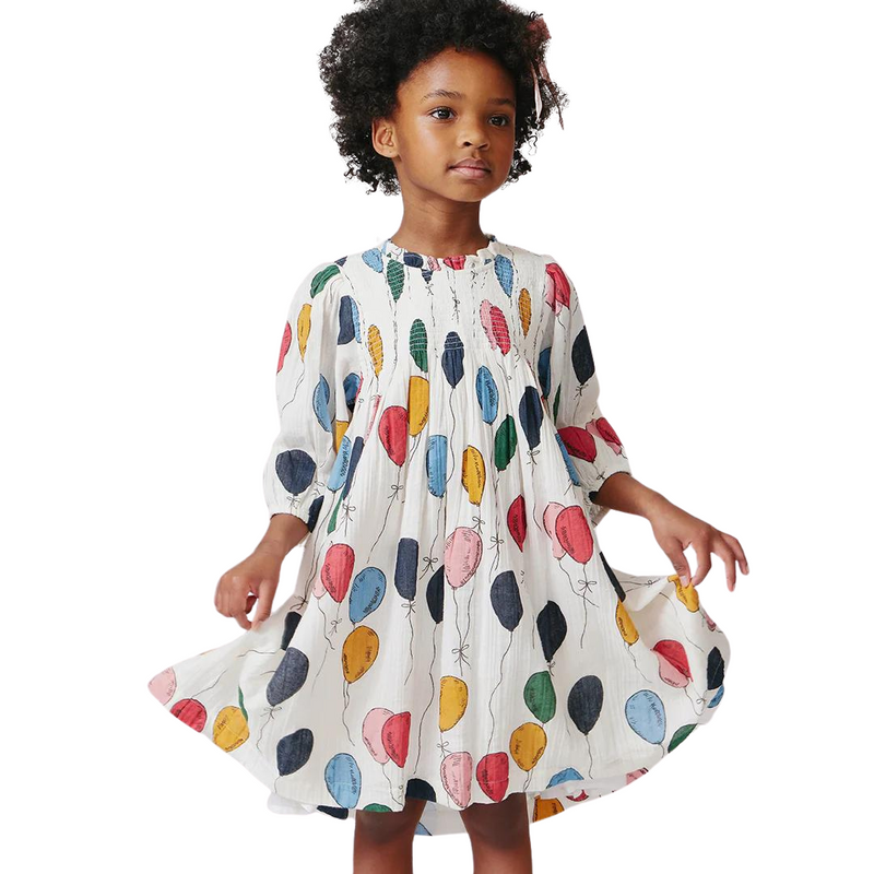 Stevie Puff Sleeve Dress - Balloon Bunches by Pink Chicken