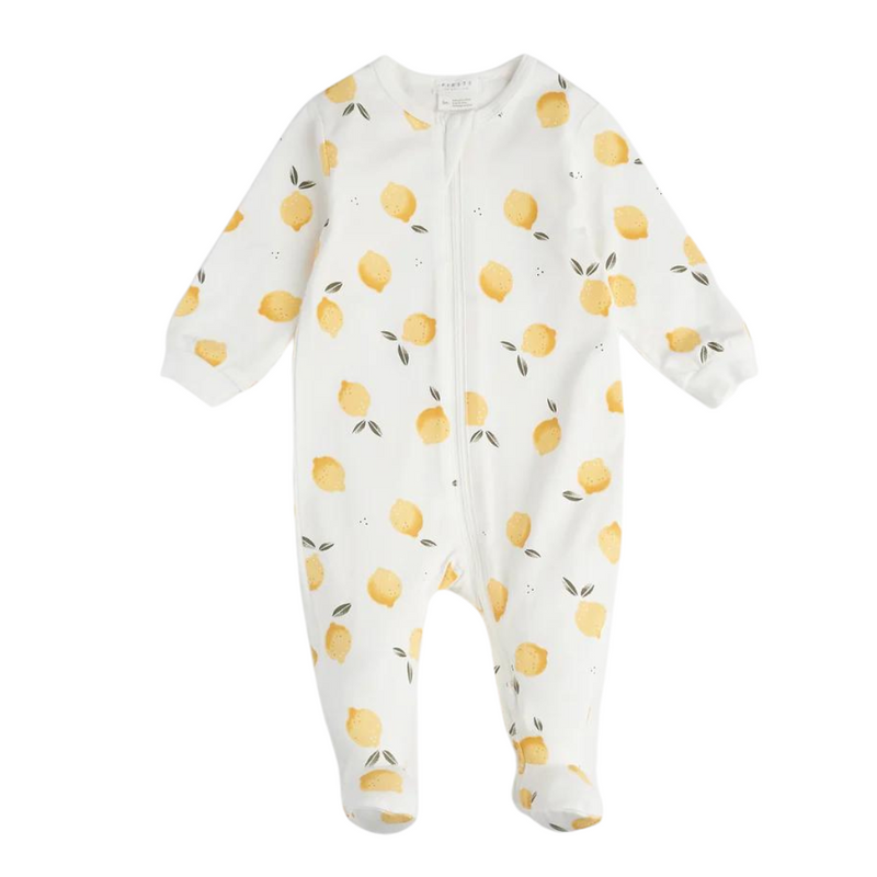 Footed Sleeper - Lemon Print by Petit Lem - FINAL SALE