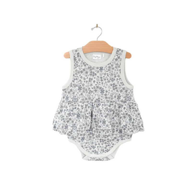 Calico Floral Skirted Tank Bodysuit - Robin&