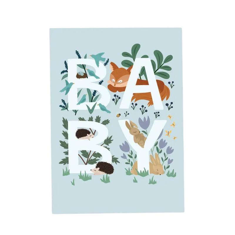 Woodland Baby Mini Card by Pedaller Designs