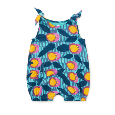 Tie Shoulder Baby Romper - Passion Fruit Wax Print by Tea Collection - FINAL SALE