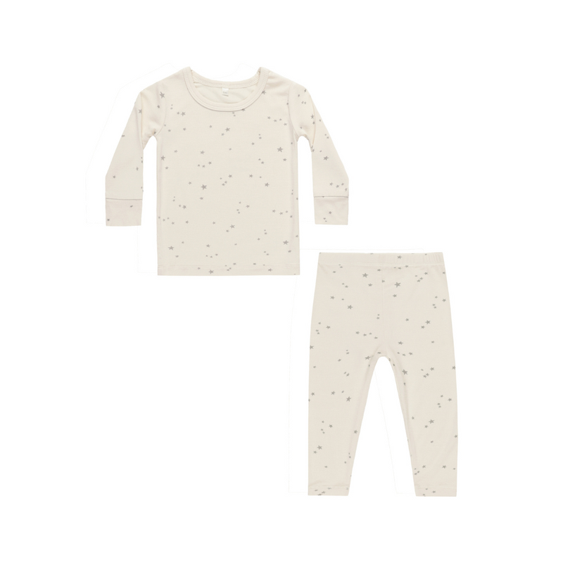 Bamboo Pajama Set - Twinkle - Natural by Quincy Mae