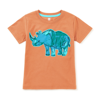 Rhino Graphic Tee - Raw Sienna by Tea Collection FINAL SALE