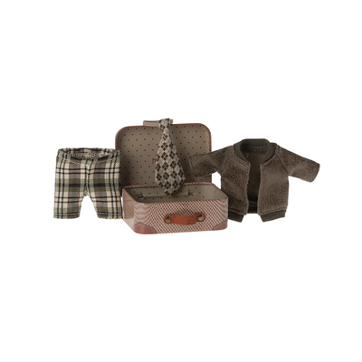 Jacket, Pants & Tie in Suitcase, Mouse - Grandpa by Maileg