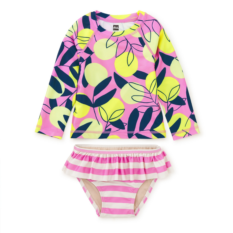 Rash Guard Baby Swim Set - Mediterranean Citrus by Tea Collection FINAL SALE