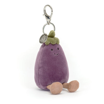 Vivacious Eggplant Bag Charm by Jellycat