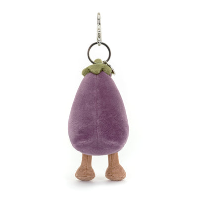 Vivacious Eggplant Bag Charm by Jellycat