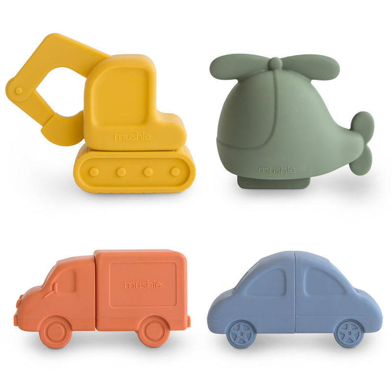 Vehicles Mold Free Bath Play Set - 4 Pack by Mushie & Co