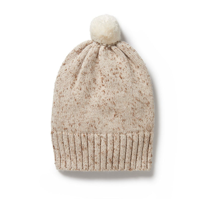 Knitted Hat - Almond Fleck by Wilson & Frenchy