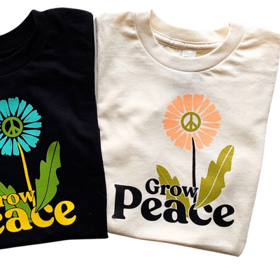 Grow Peace Tee - Natural by Savage Seeds