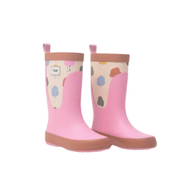 Rain Boots - Rainy Trees Beige by 7AM Enfant FINAL SALE