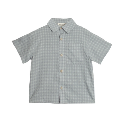 Checkmate Button Up - Blue by Mayhem FINAL SALE