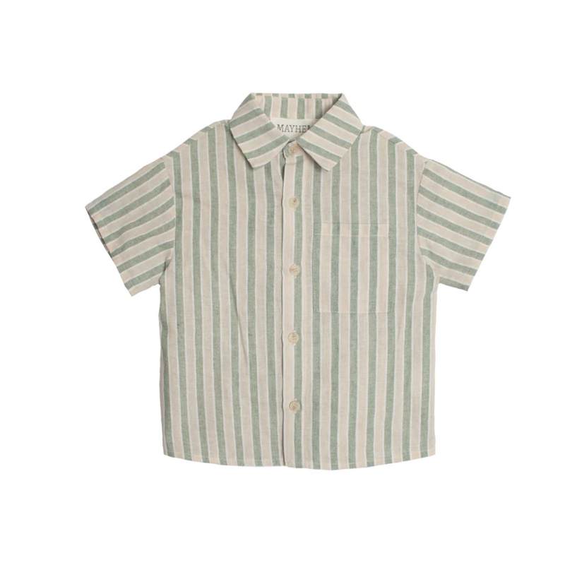 Meadow Breeze Button Up - Green by Mayhem FINAL SALE