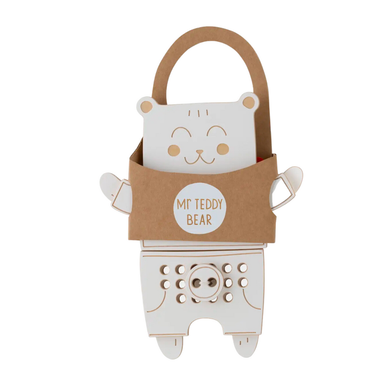 Mr Teddy Bear - Wooden Lacing Toy by Milin