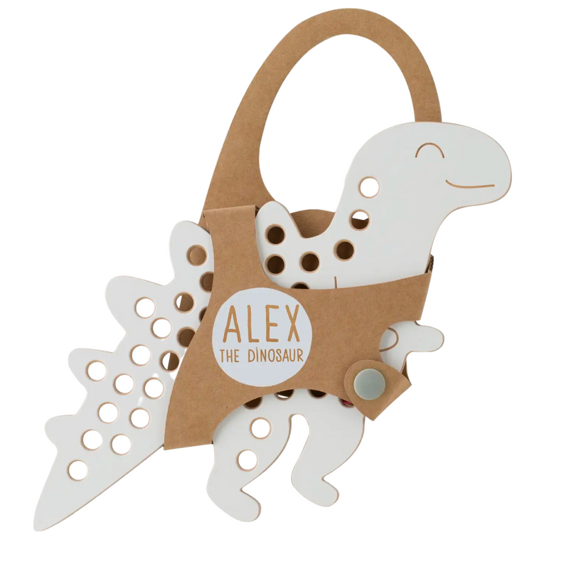 Alex The Dinosaur - Wooden Lacing Toy by Milin