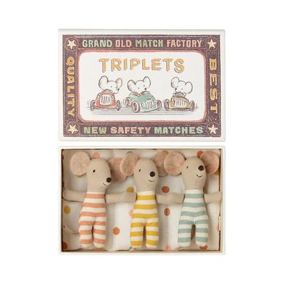 Baby Mice - Triplets in Matchbox 2024 by Maileg