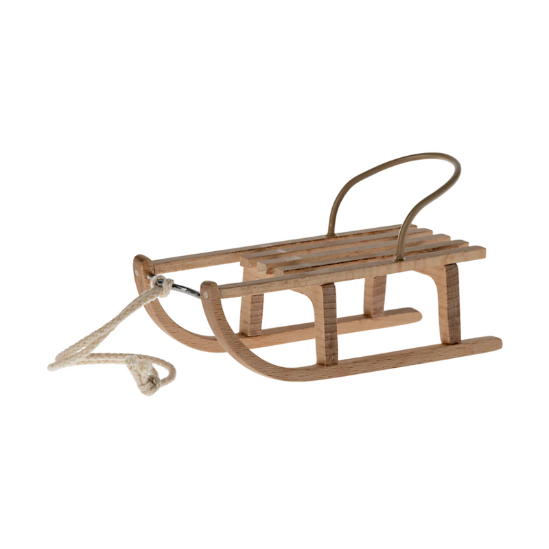 Wooden Sled, Mouse by Maileg