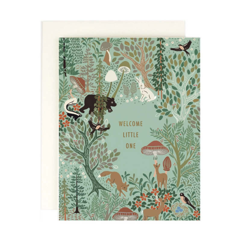 Woodland Baby Card by Amy Heitman