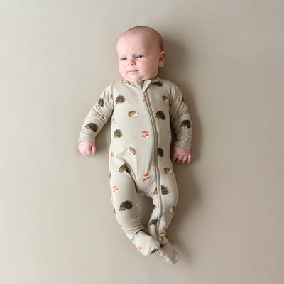 Printed Footie with Zipper - Prickle by Kyte Baby