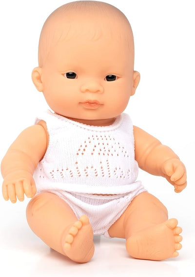 Newborn Baby Doll Asian Girl 8 1/4" by Miniland