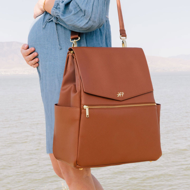 Classic Diaper Bag II - Cognac by Freshly Picked