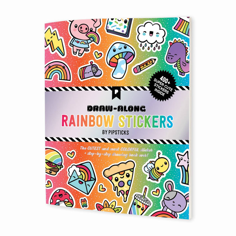 Draw Along Rainbow Stickers Book by Pipsticks