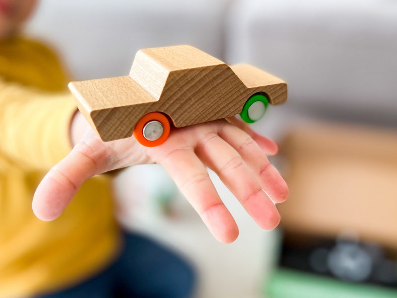 Highway Set with One Wooden Car by Waytoplay Toys