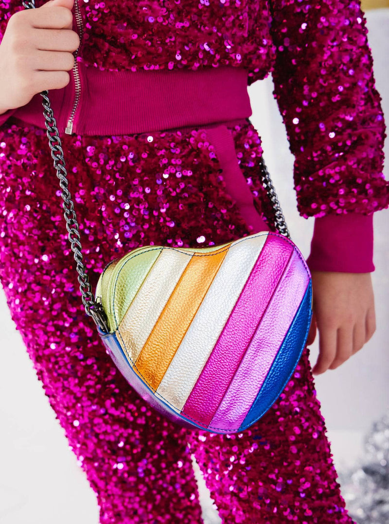 Rainbow Heart Purse by Lola + The Boys