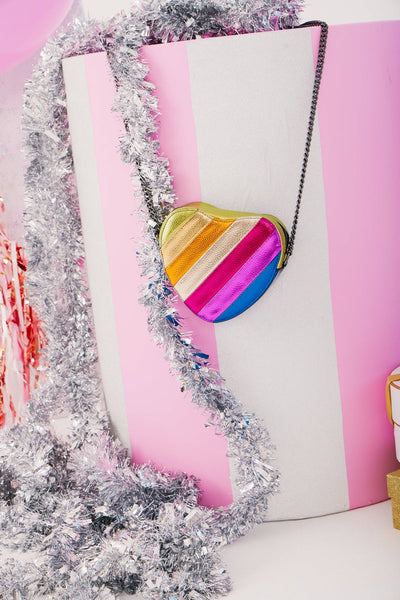 Rainbow Heart Purse by Lola + The Boys