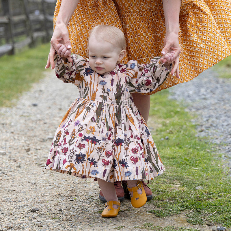 Baby Brooke Dress Set - Autumn Flowers by Pink Chicken