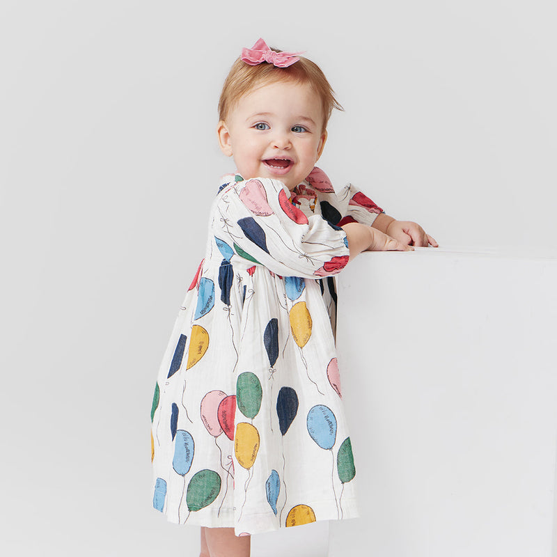 Stevie Puff Sleeve Dress Set - Balloon Bunches by Pink Chicken