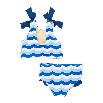 Baby Girls Shelly Tankini - Ocean Waves by Pink Chicken FINAL SALE