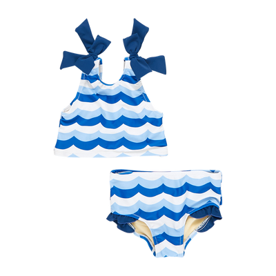 Baby Girls Shelly Tankini - Ocean Waves by Pink Chicken FINAL SALE