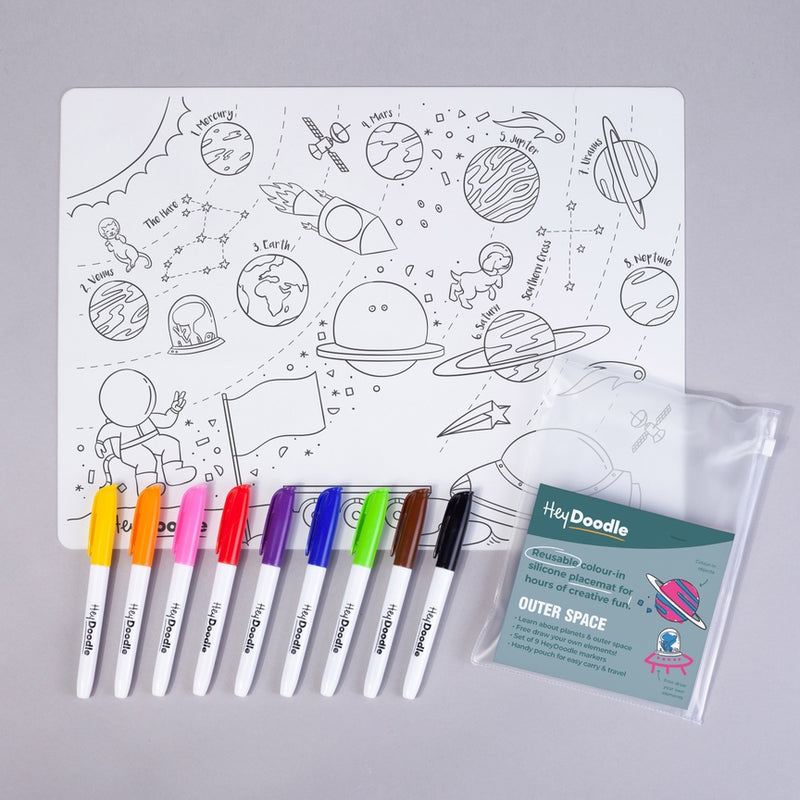 Silicone Reusable Colouring Mat by Hey Doodle