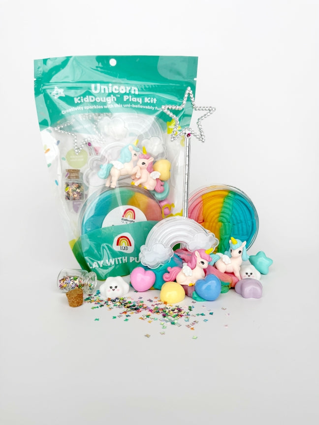 Unicorn Sensory Play Dough Kit by Earth Grown KidDoughs