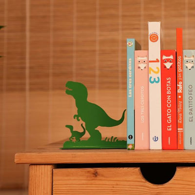 Single Metal Bookend - Green Jurassic by Balvi