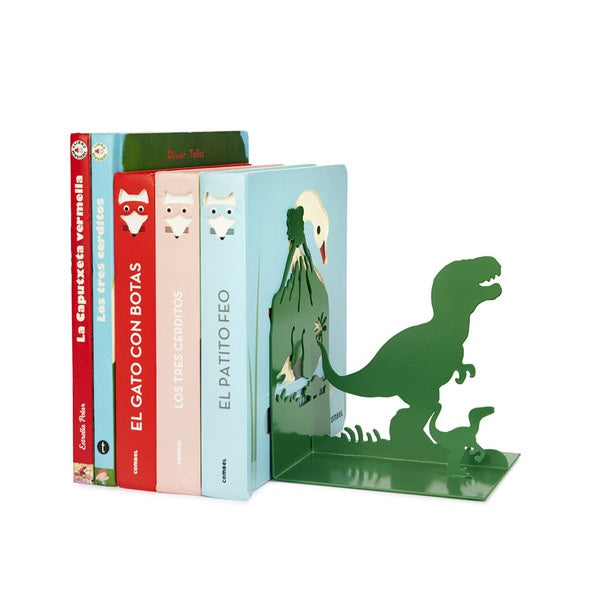 Single Metal Bookend - Green Jurassic by Balvi