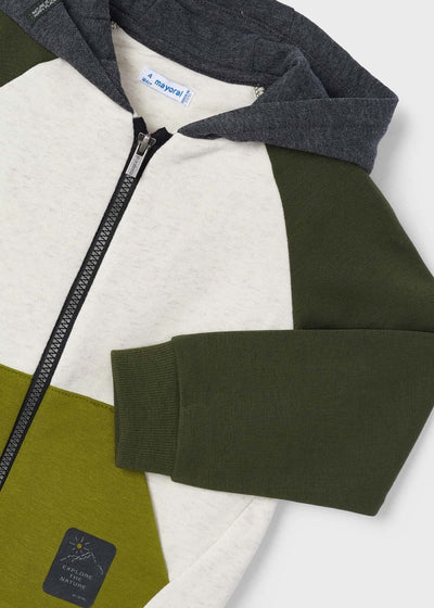 Colorblock Zip Hoodie - Moss by Mayoral