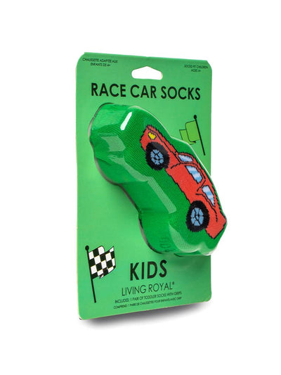 Race Car Kids Crew Socks by Living Royal