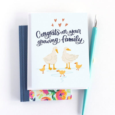 Congrats on Your Growing Family Duckling Card by Pedaller Designs