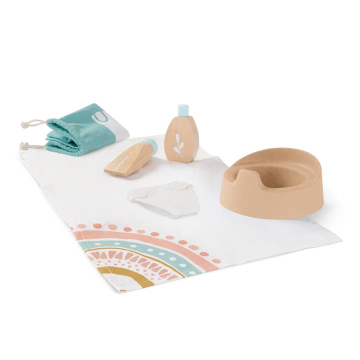 Doll Wooden Care Set by Miniland