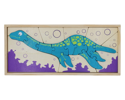 Double Sided Dino Skeleton Puzzle - Plesiosaur by BeginAgain