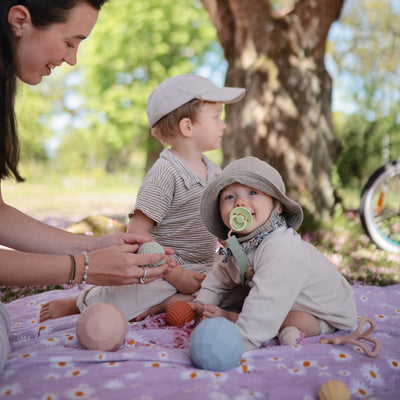 Nesting Spheres Sensory Toy - Powder Blue by Mushie