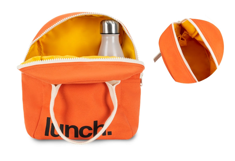 Zipper Lunch Bag - ‘Lunch’ in Poppy by Fluf