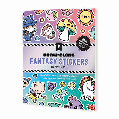 Draw Along Fantasy Stickers Book by Pipsticks