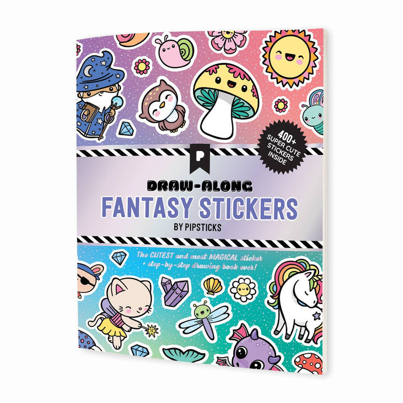 Draw Along Fantasy Stickers Book by Pipsticks